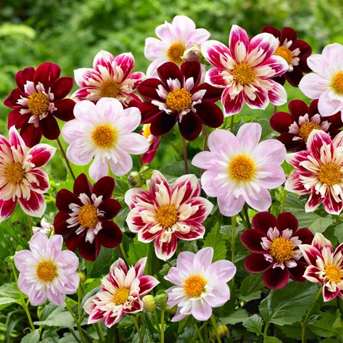 Dahlia collarette Charlotte Mix