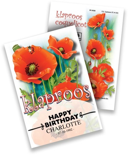 Poppy Personalized Printed Seed Packets - 500 pieces-2