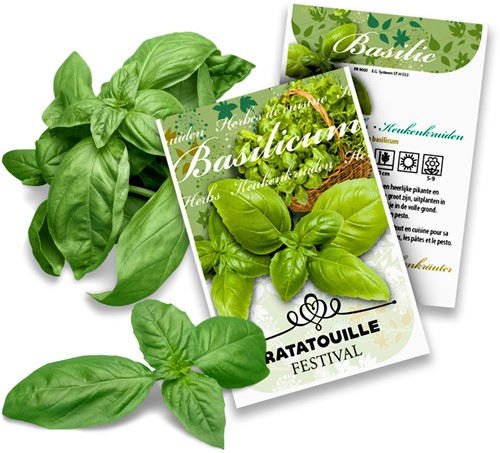 Basil Personalized Printed Seed Packets - 100 pieces